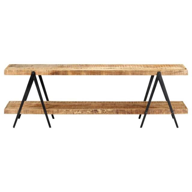 Berkfield Home TV Cabinet 160x40x50 cm Solid Mango Wood in Brown - Size: 160 x 40 x 50 cm - image 1