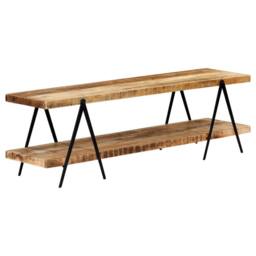 Berkfield Home TV Cabinet 160x40x50 cm Solid Mango Wood in Brown - Size: 160 x 40 x 50 cm - thumbnail 2