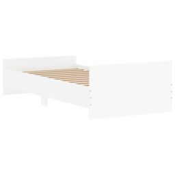 Berkfield Home Bed Frame White 90x190 cm Single Engineered Wood - thumbnail 6