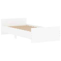 Berkfield Home Bed Frame White 90x190 cm Single Engineered Wood - thumbnail 3