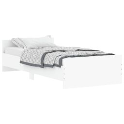 Berkfield Home Bed Frame White 90x190 cm Single Engineered Wood - thumbnail 2