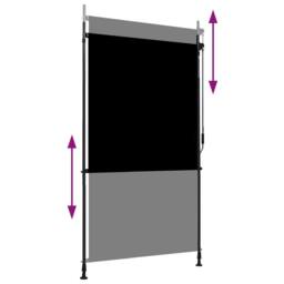 Berkfield Home Outdoor Roller Blind 120x270 cm Anthracite in Black - thumbnail 3