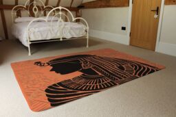 Benjamin Tate Design Egyptian Women On Orange Rug in Natural - Size: Large - thumbnail 3