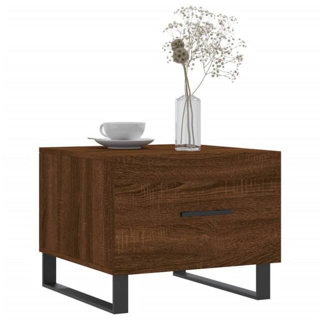 Berkfield Home Decorative Coffee Table Brown Oak 50x50x40 cm Engineered Wood - Size: 50 x 50 x 40 cm - image 1