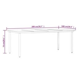 Berkfield Home Decorative 9 Piece Garden Dining Set Brown & Black - thumbnail 9