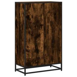 Berkfield Home Modern Book Cabinet Smoked Oak 65.5x33x107.5 cm Engineered Wood in Brown - thumbnail 6