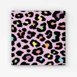 Warren Reed - Designer Pink Leopard Print Canvas - Size: w40 inch x h40 inch - thumbnail 1