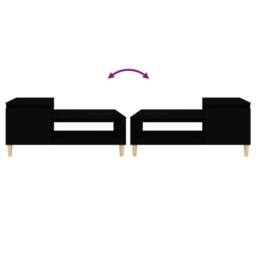 Berkfield Home Decorative Coffee Table Black 100x50x45 cm Engineered Wood - Size: 100 x 50 x 45 cm - thumbnail 8