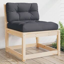 Berkfield Home Garden Sofas with Cushions 2pcs Solid Wood Pine in Brown - thumbnail 3