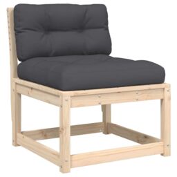 Berkfield Home Garden Sofas with Cushions 2pcs Solid Wood Pine in Brown - thumbnail 5