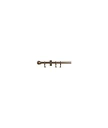 New Edge Blinds 10 - 13mm Metal Ball Curtain Pole Set - Antique Brass in Bronze - Size: 100 cm - 150 cm