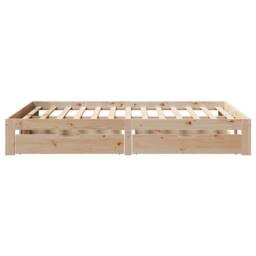 Berkfield Home Bed Frame with Drawers without Mattress 120x190 cm Small Double in Light Tan - thumbnail 7