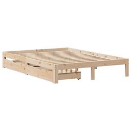 Berkfield Home Bed Frame with Drawers without Mattress 120x190 cm Small Double in Light Tan - thumbnail 3
