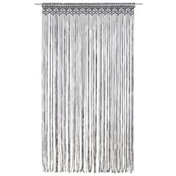 Berkfield Home Macrame Curtain Anthracite 140x240 cm Cotton - thumbnail 2