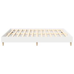 Berkfield Home Bed Frame without Mattress White 160x200cm Engineered Wood - Size: 160x200 cm - thumbnail 6