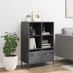 Berkfield Home Highboard¬†Anthracite 68x39x103.5 cm Steel in Dark Grey