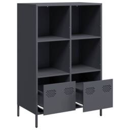 Berkfield Home Highboard¬†Anthracite 68x39x103.5 cm Steel in Dark Grey - thumbnail 4