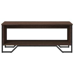 Berkfield Home Coffee Table Brown Oak 100x51x40 cm Engineered Wood - Size: 100 x 51 x 40 cm - thumbnail 5
