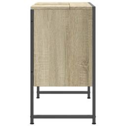 Berkfield Home Sturdy Bathroom Sink Cabinet Sonoma Oak 60x33x60 cm Engineered Wood in Light Tan - Size: 60 x 33 x 60 cm - thumbnail 7