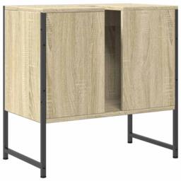 Berkfield Home Sturdy Bathroom Sink Cabinet Sonoma Oak 60x33x60 cm Engineered Wood in Light Tan - Size: 60 x 33 x 60 cm - thumbnail 8