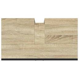 Berkfield Home Sturdy Bathroom Sink Cabinet Sonoma Oak 60x33x60 cm Engineered Wood in Light Tan - Size: 60 x 33 x 60 cm - thumbnail 9