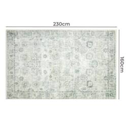 Marlow 160x230cm Non Slip Living Room Floor Rug Washable Carpet in Warm White - Size: 120 cm x 180 cm - thumbnail 4