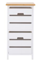 Orsina Compact Design 2 Drawer Chest, Modern Design Chest Of Drawers For Livingroom, Minimalist Storage Chest in White - thumbnail 1