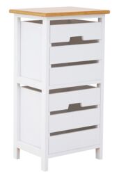 Orsina Compact Design 2 Drawer Chest, Modern Design Chest Of Drawers For Livingroom, Minimalist Storage Chest in White - thumbnail 4