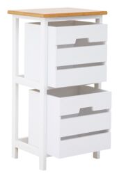 Orsina Compact Design 2 Drawer Chest, Modern Design Chest Of Drawers For Livingroom, Minimalist Storage Chest in White - thumbnail 5