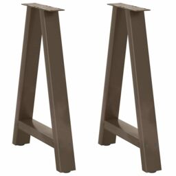 Berkfield Home Coffee Table Legs A-Shaped 2 pcs 50x(72-73) cm Steel in Black - thumbnail 1