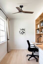Netlighting Heywood Small Led White Light Wood DC Ceiling Fan 6 Speed in Black - thumbnail 2