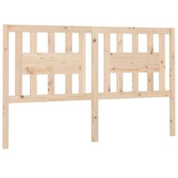 Berkfield Home Headboard 141x4x100 cm Solid Wood Pine in Natural - Size: 141 x 4 x 100 cm - thumbnail 1