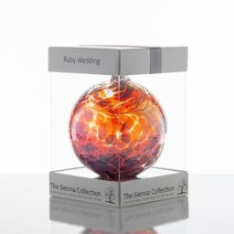 Sienna Glass Ruby Wedding Anniversary Gift Friendship Ball in Dark Red - thumbnail 3