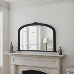 Yearn Mirrors Overmantle Mirror Arched 127(w) x 89cm(h) Victorian Mirror in Black - thumbnail 4