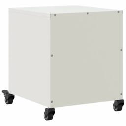 Berkfield Home Stylish Bedside Cabinet White 36x39x43.5 cm Steel - thumbnail 8
