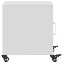 Berkfield Home Stylish Bedside Cabinet White 36x39x43.5 cm Steel - thumbnail 7
