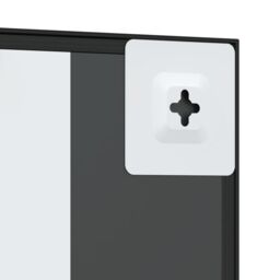 Berkfield Home Wall Mirror Black 30x30 cm Square Iron - thumbnail 6