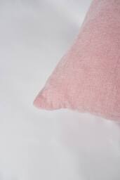 BHS Chenille Cushion in Pink - Size: 43 cm x 43 cm - thumbnail 3