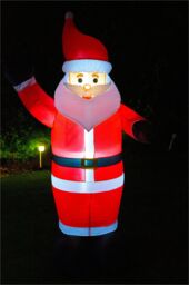Netagon Outdoor Indoor Inflatable Plug In Father Christmas with LED Lights 170cm Height in Red - thumbnail 4