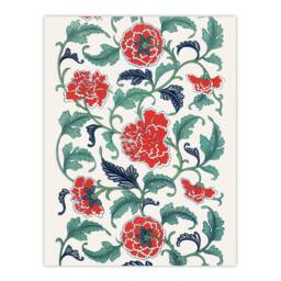 "Artery8 Owen Jones Elegant Red Flower Filigree Pattern Wall Art Print - Size: W12"" x H16""" - thumbnail 1