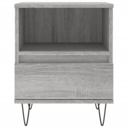 Berkfield Home Bedside Cabinet Grey Sonoma 40x35x50 cm Engineered Wood - Size: 40 x 35 x 50 cm - thumbnail 6