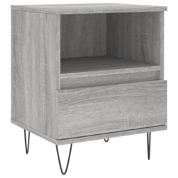Berkfield Home Bedside Cabinet Grey Sonoma 40x35x50 cm Engineered Wood - Size: 40 x 35 x 50 cm - thumbnail 2