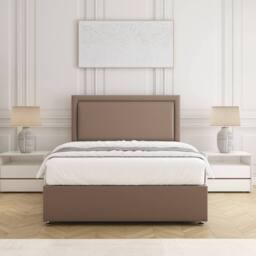 "BSSPOKE Ella Plush Velvet Divan Bed 24""Headboard 2Drawers Footend No Mattress in Bronze - Size: Super King" - thumbnail 3
