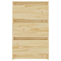 Berkfield Home Bedside Cabinet 40x29.5x64 cm Solid Pine Wood in Brown - thumbnail 4