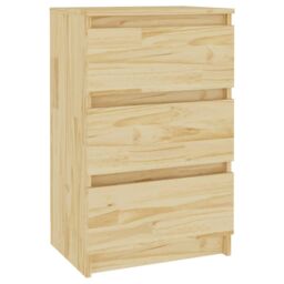 Berkfield Home Bedside Cabinet 40x29.5x64 cm Solid Pine Wood in Brown - thumbnail 2