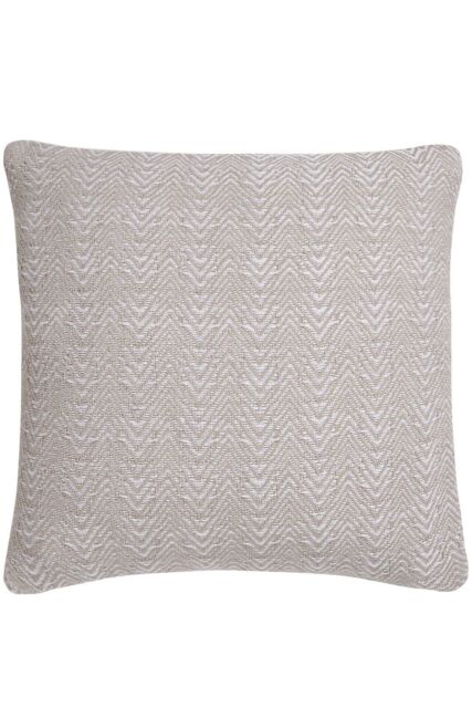 Appletree 'Herringbone' Filled Cushion 100% Cotton With Textured Weave in Natural - Size: 43 cm x 43 cm - image 1