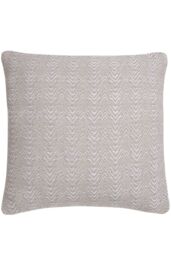 Appletree 'Herringbone' Filled Cushion 100% Cotton With Textured Weave in Natural - Size: 43 cm x 43 cm - thumbnail 1