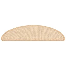Berkfield Home Carpet Stair Treads 15 pcs Cream 56x17x3 cm - Size: Medium - thumbnail 4
