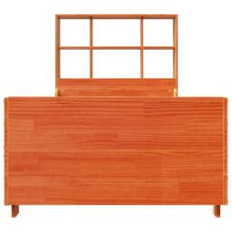 Berkfield Home Bookcase Bed without Mattress Wax Brown 100x200 cm Solid Wood - thumbnail 4