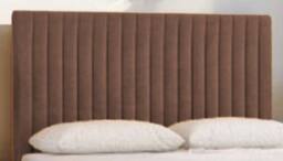 Knight Sleep Emily No Draw Divan Bed Base with Headboard Plush Velvet in Chocolate - Size: Small Single - thumbnail 2